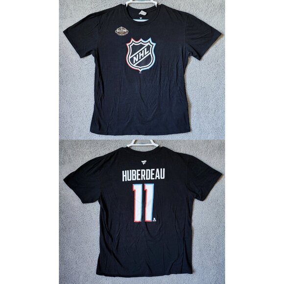 NHL Fanatics Jonathan Huberdeau 11 Black All-Star Las Vegas 2022 T Shirt Size XL - Picture 1 of 13